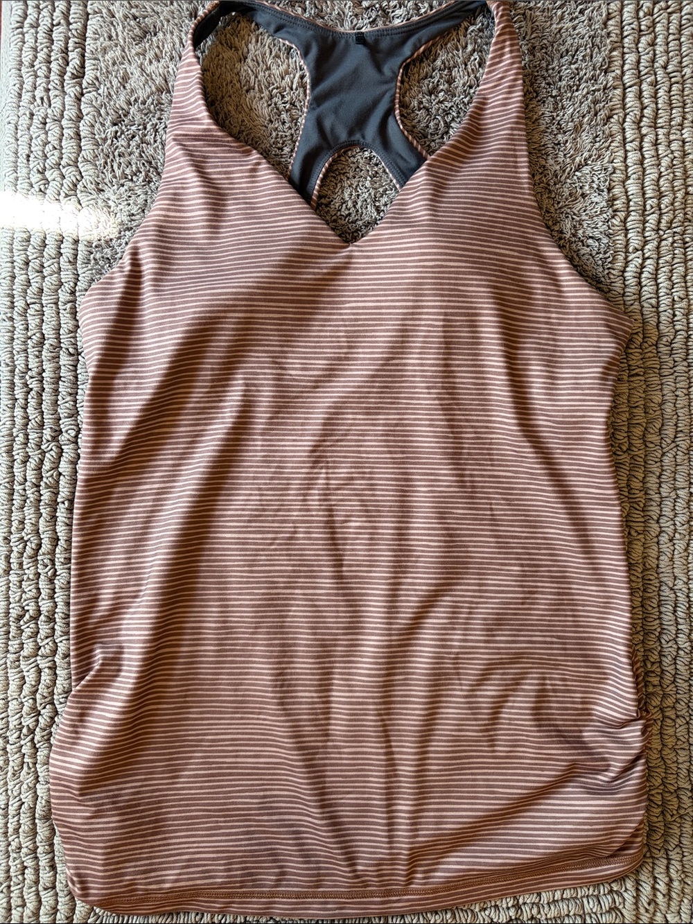 Prana Striped Racerback with Built in Bra